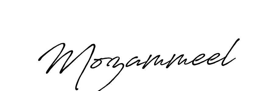 How to make Mozammeel signature? Antro_Vectra_Bolder is a professional autograph style. Create handwritten signature for Mozammeel name. Mozammeel signature style 7 images and pictures png