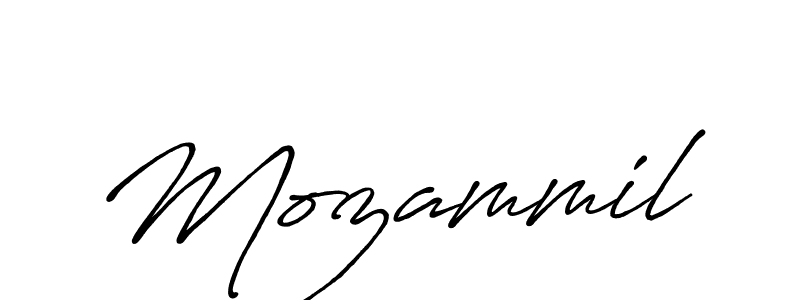 Design your own signature with our free online signature maker. With this signature software, you can create a handwritten (Antro_Vectra_Bolder) signature for name Mozammil. Mozammil signature style 7 images and pictures png