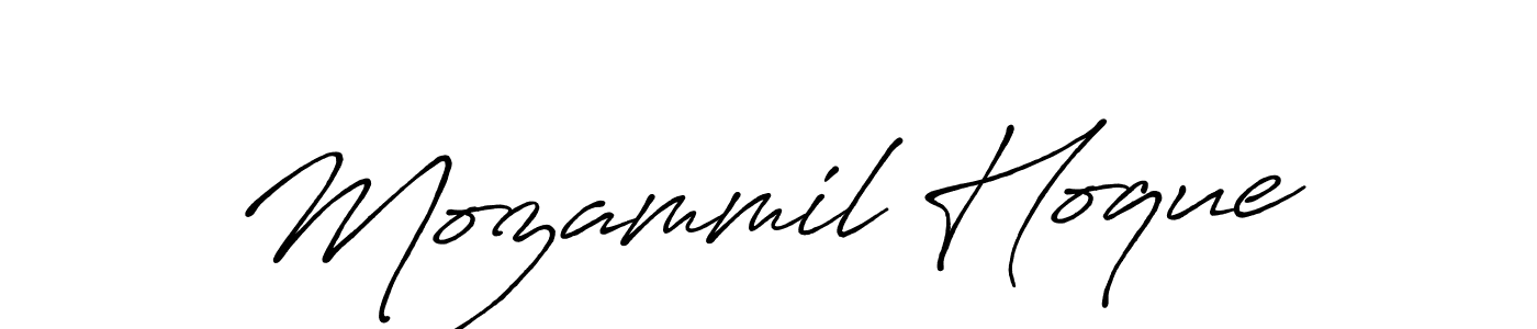 Use a signature maker to create a handwritten signature online. With this signature software, you can design (Antro_Vectra_Bolder) your own signature for name Mozammil Hoque. Mozammil Hoque signature style 7 images and pictures png