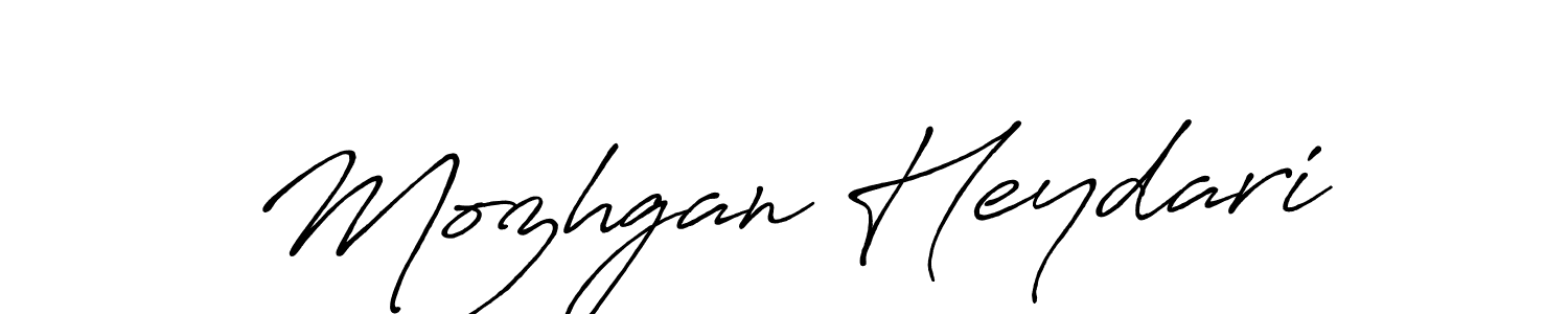 How to make Mozhgan Heydari name signature. Use Antro_Vectra_Bolder style for creating short signs online. This is the latest handwritten sign. Mozhgan Heydari signature style 7 images and pictures png