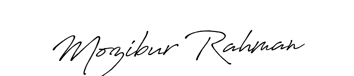 How to make Mozibur Rahman name signature. Use Antro_Vectra_Bolder style for creating short signs online. This is the latest handwritten sign. Mozibur Rahman signature style 7 images and pictures png