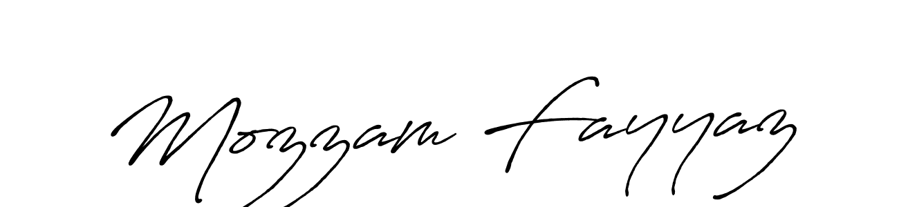 Also we have Mozzam Fayyaz name is the best signature style. Create professional handwritten signature collection using Antro_Vectra_Bolder autograph style. Mozzam Fayyaz signature style 7 images and pictures png
