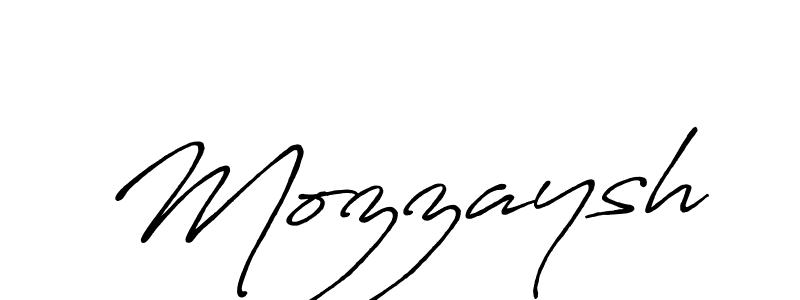 How to make Mozzaysh name signature. Use Antro_Vectra_Bolder style for creating short signs online. This is the latest handwritten sign. Mozzaysh signature style 7 images and pictures png