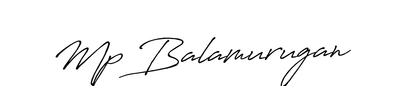 Create a beautiful signature design for name Mp Balamurugan. With this signature (Antro_Vectra_Bolder) fonts, you can make a handwritten signature for free. Mp Balamurugan signature style 7 images and pictures png