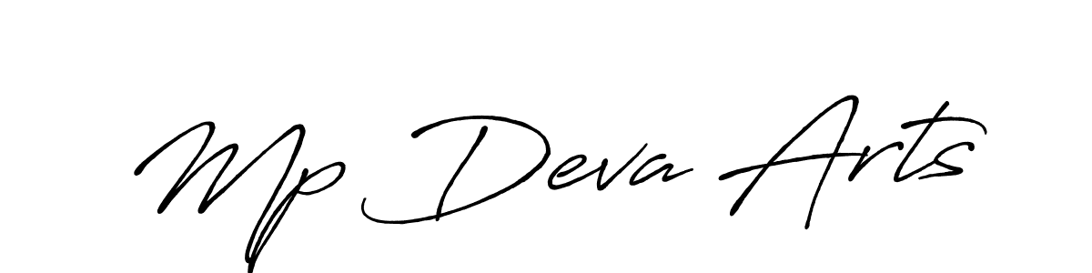 Make a beautiful signature design for name Mp Deva Arts. With this signature (Antro_Vectra_Bolder) style, you can create a handwritten signature for free. Mp Deva Arts signature style 7 images and pictures png