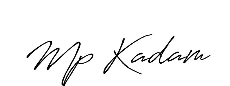How to make Mp Kadam name signature. Use Antro_Vectra_Bolder style for creating short signs online. This is the latest handwritten sign. Mp Kadam signature style 7 images and pictures png