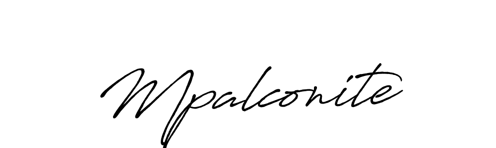 Make a beautiful signature design for name Mpalconite. With this signature (Antro_Vectra_Bolder) style, you can create a handwritten signature for free. Mpalconite signature style 7 images and pictures png