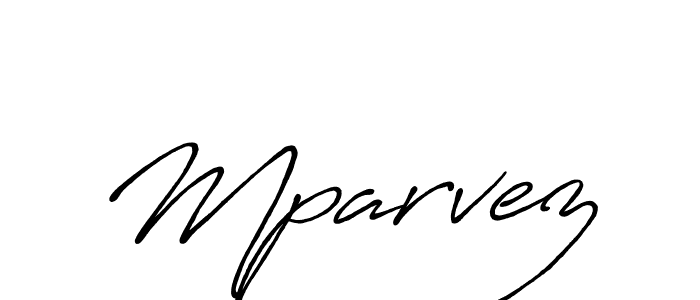 Create a beautiful signature design for name Mparvez. With this signature (Antro_Vectra_Bolder) fonts, you can make a handwritten signature for free. Mparvez signature style 7 images and pictures png