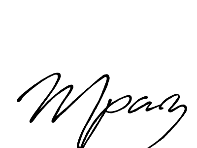 Make a beautiful signature design for name Mpaz. With this signature (Antro_Vectra_Bolder) style, you can create a handwritten signature for free. Mpaz signature style 7 images and pictures png