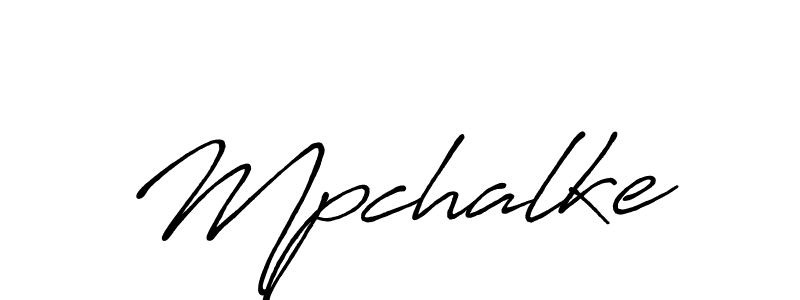 if you are searching for the best signature style for your name Mpchalke. so please give up your signature search. here we have designed multiple signature styles  using Antro_Vectra_Bolder. Mpchalke signature style 7 images and pictures png