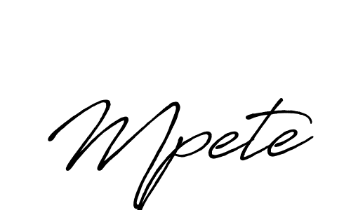 Make a beautiful signature design for name Mpete. With this signature (Antro_Vectra_Bolder) style, you can create a handwritten signature for free. Mpete signature style 7 images and pictures png