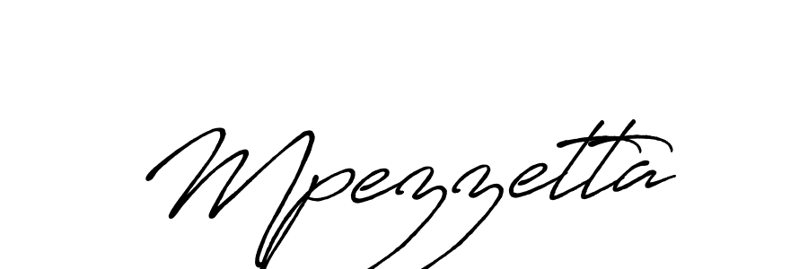 How to make Mpezzetta name signature. Use Antro_Vectra_Bolder style for creating short signs online. This is the latest handwritten sign. Mpezzetta signature style 7 images and pictures png