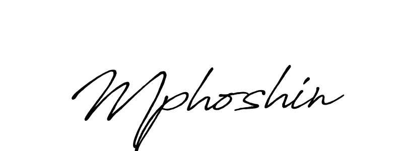 How to make Mphoshin name signature. Use Antro_Vectra_Bolder style for creating short signs online. This is the latest handwritten sign. Mphoshin signature style 7 images and pictures png