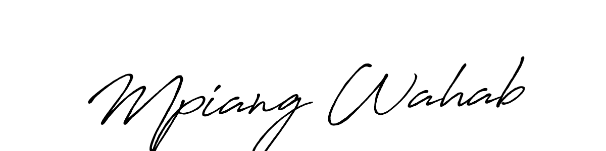 Also You can easily find your signature by using the search form. We will create Mpiang Wahab name handwritten signature images for you free of cost using Antro_Vectra_Bolder sign style. Mpiang Wahab signature style 7 images and pictures png