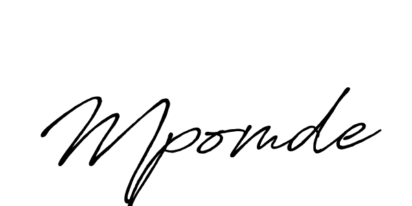 Use a signature maker to create a handwritten signature online. With this signature software, you can design (Antro_Vectra_Bolder) your own signature for name Mpomde. Mpomde signature style 7 images and pictures png