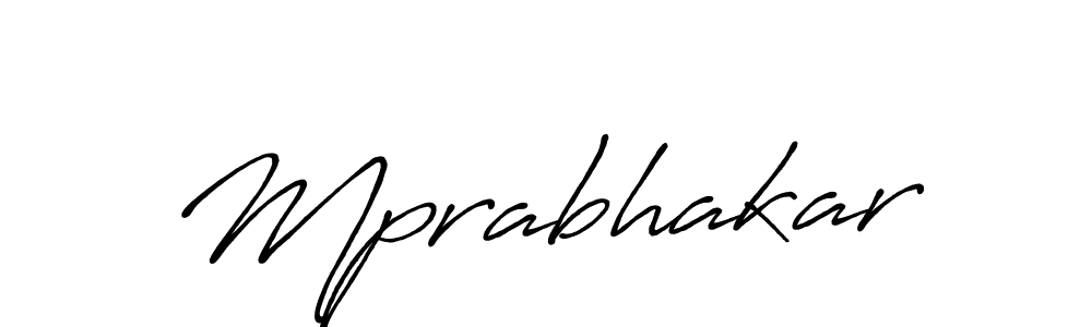 Make a beautiful signature design for name Mprabhakar. With this signature (Antro_Vectra_Bolder) style, you can create a handwritten signature for free. Mprabhakar signature style 7 images and pictures png