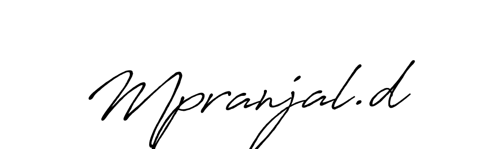 Make a beautiful signature design for name Mpranjal.d. With this signature (Antro_Vectra_Bolder) style, you can create a handwritten signature for free. Mpranjal.d signature style 7 images and pictures png
