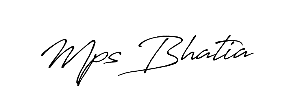 Mps Bhatia stylish signature style. Best Handwritten Sign (Antro_Vectra_Bolder) for my name. Handwritten Signature Collection Ideas for my name Mps Bhatia. Mps Bhatia signature style 7 images and pictures png