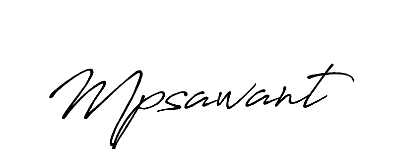 How to make Mpsawant name signature. Use Antro_Vectra_Bolder style for creating short signs online. This is the latest handwritten sign. Mpsawant signature style 7 images and pictures png