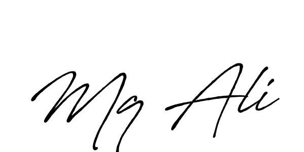 You should practise on your own different ways (Antro_Vectra_Bolder) to write your name (Mq Ali) in signature. don't let someone else do it for you. Mq Ali signature style 7 images and pictures png