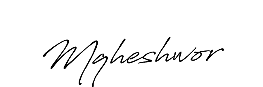 Also we have Mqheshwor name is the best signature style. Create professional handwritten signature collection using Antro_Vectra_Bolder autograph style. Mqheshwor signature style 7 images and pictures png