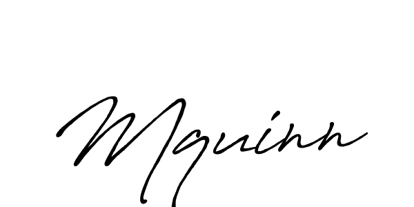 Make a beautiful signature design for name Mquinn. With this signature (Antro_Vectra_Bolder) style, you can create a handwritten signature for free. Mquinn signature style 7 images and pictures png