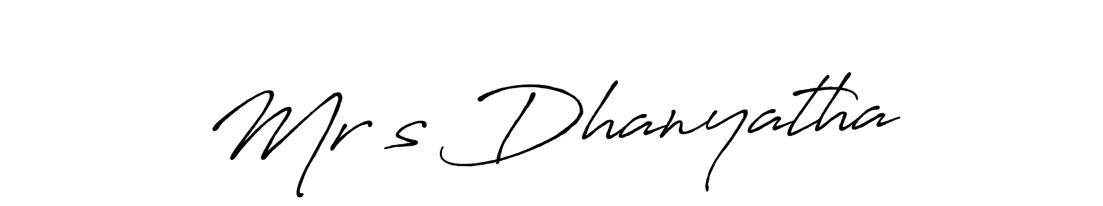 How to make Mr’s Dhanyatha signature? Antro_Vectra_Bolder is a professional autograph style. Create handwritten signature for Mr’s Dhanyatha name. Mr’s Dhanyatha signature style 7 images and pictures png