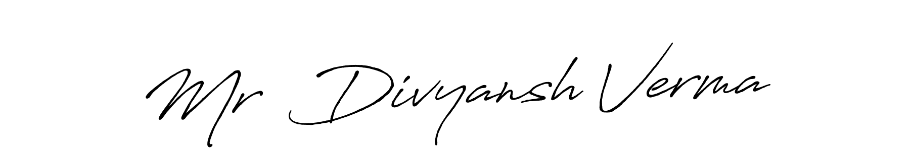 Also You can easily find your signature by using the search form. We will create Mr  Divyansh Verma name handwritten signature images for you free of cost using Antro_Vectra_Bolder sign style. Mr  Divyansh Verma signature style 7 images and pictures png