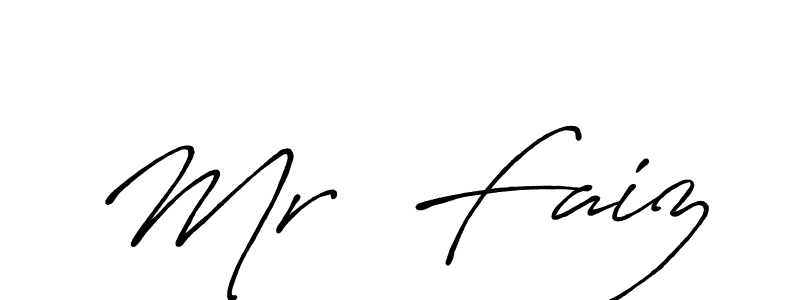 Make a beautiful signature design for name Mr  Faiz. With this signature (Antro_Vectra_Bolder) style, you can create a handwritten signature for free. Mr  Faiz signature style 7 images and pictures png