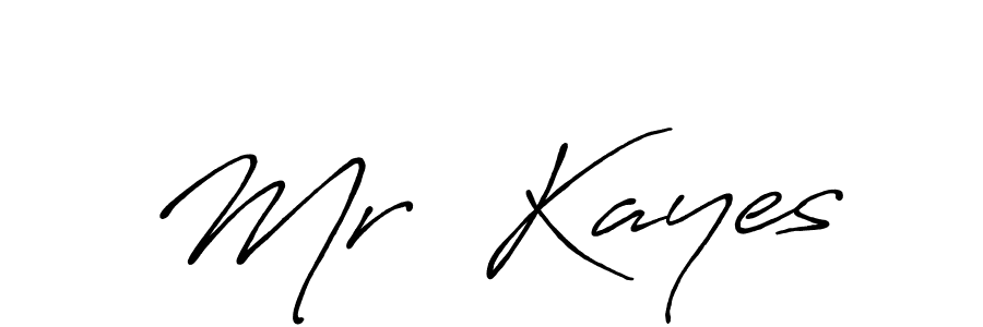 Create a beautiful signature design for name Mr  Kayes. With this signature (Antro_Vectra_Bolder) fonts, you can make a handwritten signature for free. Mr  Kayes signature style 7 images and pictures png