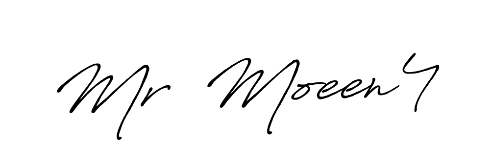 The best way (Antro_Vectra_Bolder) to make a short signature is to pick only two or three words in your name. The name Mr  Moeen4 include a total of six letters. For converting this name. Mr  Moeen4 signature style 7 images and pictures png