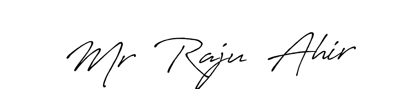 Use a signature maker to create a handwritten signature online. With this signature software, you can design (Antro_Vectra_Bolder) your own signature for name Mr  Raju  Ahir. Mr  Raju  Ahir signature style 7 images and pictures png