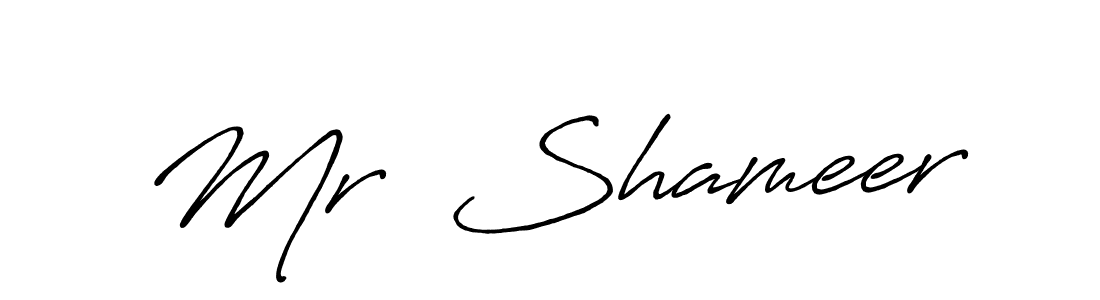 Similarly Antro_Vectra_Bolder is the best handwritten signature design. Signature creator online .You can use it as an online autograph creator for name Mr  Shameer. Mr  Shameer signature style 7 images and pictures png