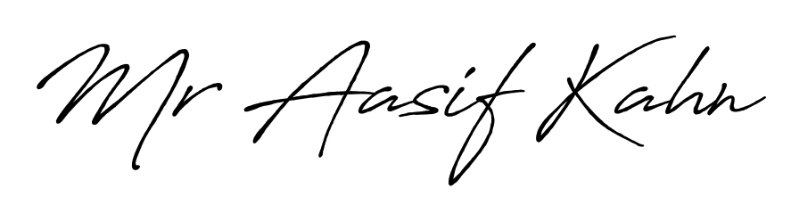 How to make Mr Aasif Kahn name signature. Use Antro_Vectra_Bolder style for creating short signs online. This is the latest handwritten sign. Mr Aasif Kahn signature style 7 images and pictures png