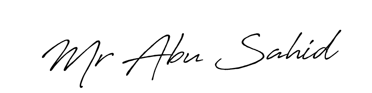 Make a short Mr Abu Sahid signature style. Manage your documents anywhere anytime using Antro_Vectra_Bolder. Create and add eSignatures, submit forms, share and send files easily. Mr Abu Sahid signature style 7 images and pictures png