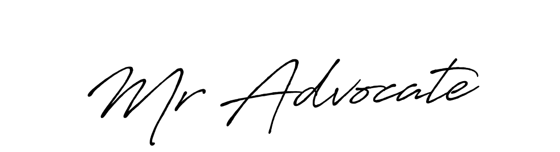 Design your own signature with our free online signature maker. With this signature software, you can create a handwritten (Antro_Vectra_Bolder) signature for name Mr Advocate. Mr Advocate signature style 7 images and pictures png