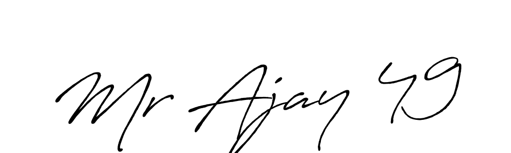 Use a signature maker to create a handwritten signature online. With this signature software, you can design (Antro_Vectra_Bolder) your own signature for name Mr Ajay 49. Mr Ajay 49 signature style 7 images and pictures png