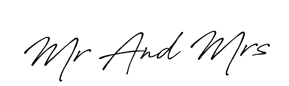 Design your own signature with our free online signature maker. With this signature software, you can create a handwritten (Antro_Vectra_Bolder) signature for name Mr And Mrs. Mr And Mrs signature style 7 images and pictures png