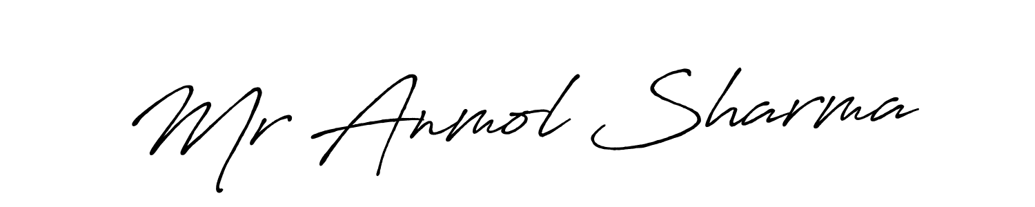 Create a beautiful signature design for name Mr Anmol Sharma. With this signature (Antro_Vectra_Bolder) fonts, you can make a handwritten signature for free. Mr Anmol Sharma signature style 7 images and pictures png