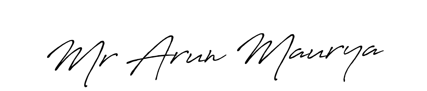 Design your own signature with our free online signature maker. With this signature software, you can create a handwritten (Antro_Vectra_Bolder) signature for name Mr Arun Maurya. Mr Arun Maurya signature style 7 images and pictures png