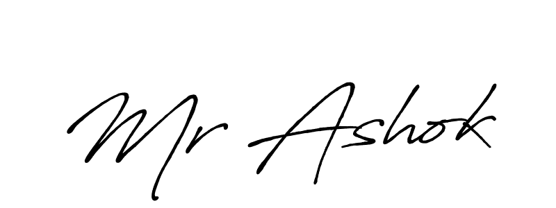 Create a beautiful signature design for name Mr Ashok. With this signature (Antro_Vectra_Bolder) fonts, you can make a handwritten signature for free. Mr Ashok signature style 7 images and pictures png