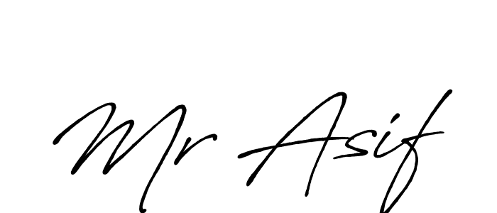 Create a beautiful signature design for name Mr Asif. With this signature (Antro_Vectra_Bolder) fonts, you can make a handwritten signature for free. Mr Asif signature style 7 images and pictures png