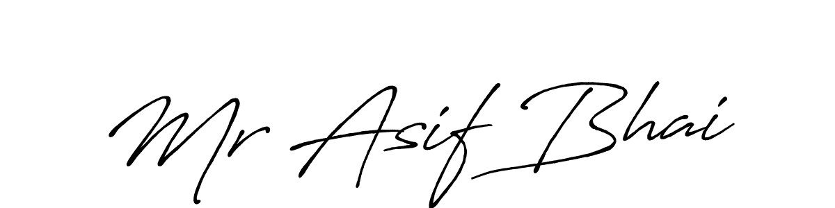 Make a beautiful signature design for name Mr Asif Bhai. With this signature (Antro_Vectra_Bolder) style, you can create a handwritten signature for free. Mr Asif Bhai signature style 7 images and pictures png