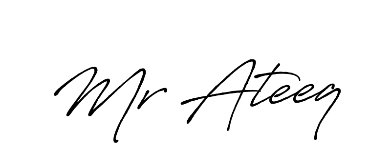 Also we have Mr Ateeq name is the best signature style. Create professional handwritten signature collection using Antro_Vectra_Bolder autograph style. Mr Ateeq signature style 7 images and pictures png