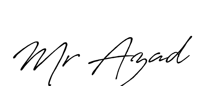 Use a signature maker to create a handwritten signature online. With this signature software, you can design (Antro_Vectra_Bolder) your own signature for name Mr Azad. Mr Azad signature style 7 images and pictures png