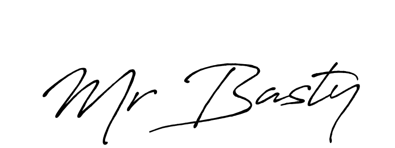 Make a beautiful signature design for name Mr Basty. With this signature (Antro_Vectra_Bolder) style, you can create a handwritten signature for free. Mr Basty signature style 7 images and pictures png