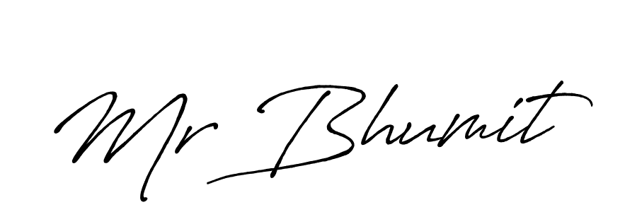 Make a beautiful signature design for name Mr Bhumit. With this signature (Antro_Vectra_Bolder) style, you can create a handwritten signature for free. Mr Bhumit signature style 7 images and pictures png