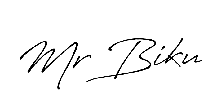 Design your own signature with our free online signature maker. With this signature software, you can create a handwritten (Antro_Vectra_Bolder) signature for name Mr Biku. Mr Biku signature style 7 images and pictures png