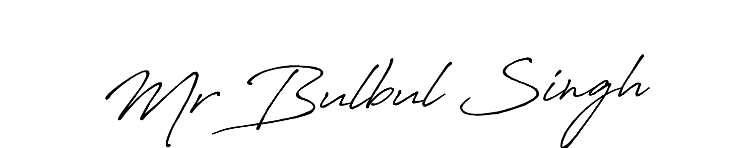 Design your own signature with our free online signature maker. With this signature software, you can create a handwritten (Antro_Vectra_Bolder) signature for name Mr Bulbul Singh. Mr Bulbul Singh signature style 7 images and pictures png