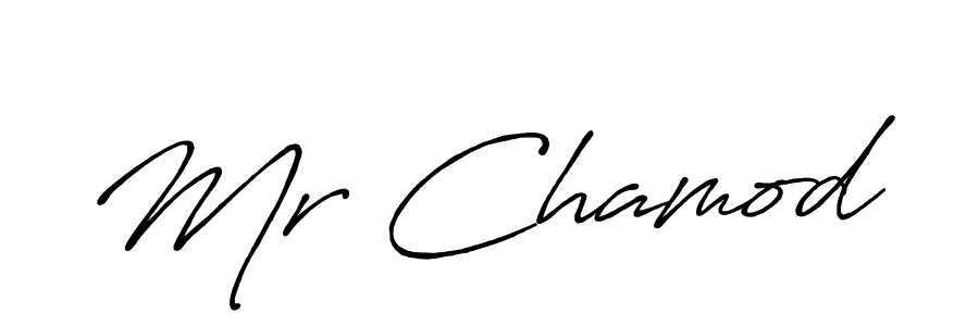 Similarly Antro_Vectra_Bolder is the best handwritten signature design. Signature creator online .You can use it as an online autograph creator for name Mr Chamod. Mr Chamod signature style 7 images and pictures png
